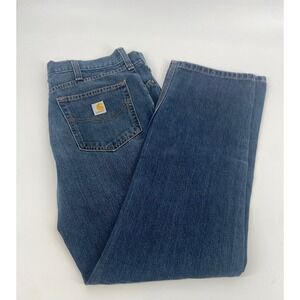 Carhartt 5- Pocket Relaxed Fit Men's Blue Denim Jeans Pants 36x34‎ BD1483 M